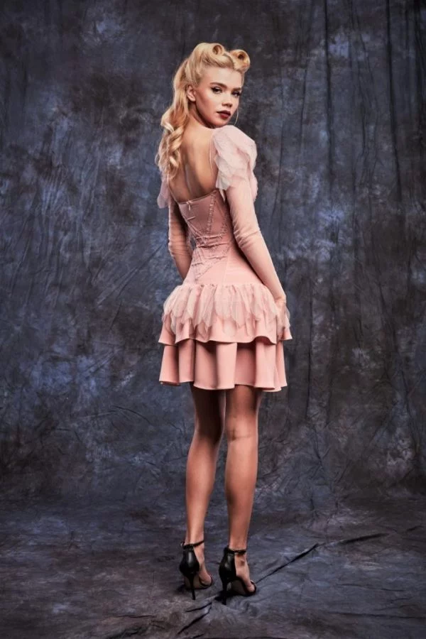 dusty-pink dress