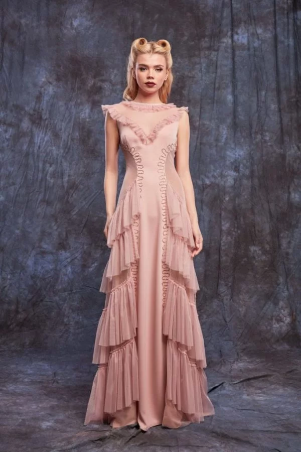 Dusty Pink Evening Dress