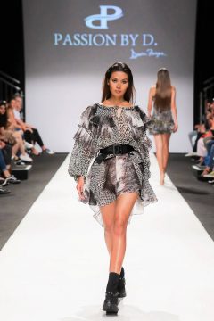 Animal Print Dress with flounces